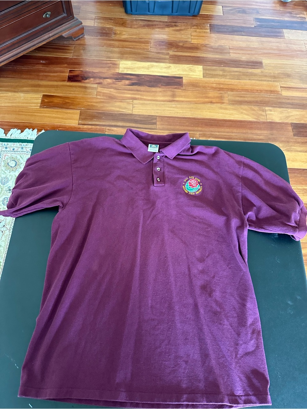 Vintage 1997 Rose Bowl Arizona State University Men's Burgundy Polo Shirt XL